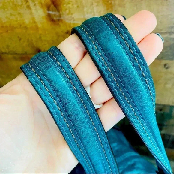 Marks & Spencer Autograph Teal/Green Leather Satchel - Picture 5 of 10